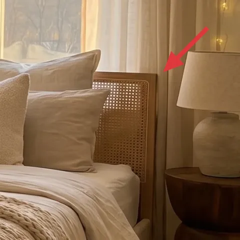 plug-in table lamp with beige shade