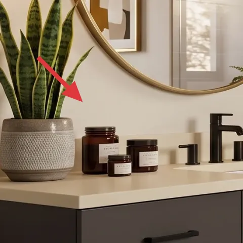 snake plant in ceramic pot