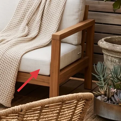 off-white woven throw blanket
