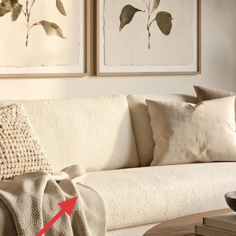 cream throw blanket