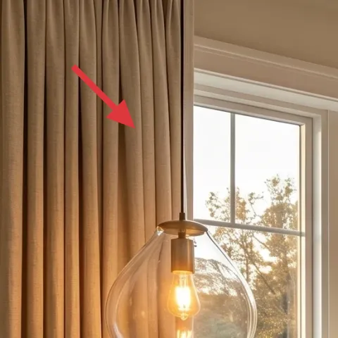 curtains in taupe-beige