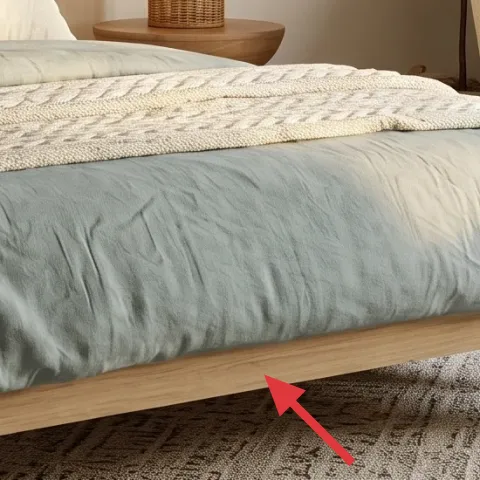 beige knit rug