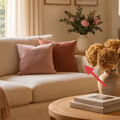 terracotta and cream throw pillows