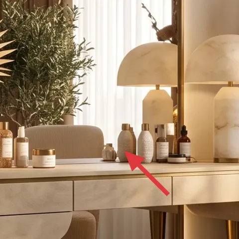 decorative tray on console