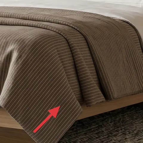 taupe striped throw blanket