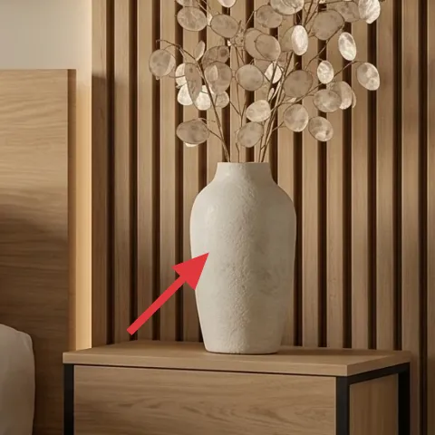 ceramic vase with dried stems