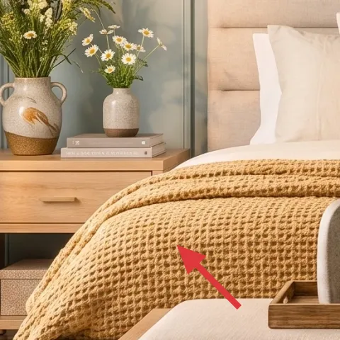 two wood bedside tables