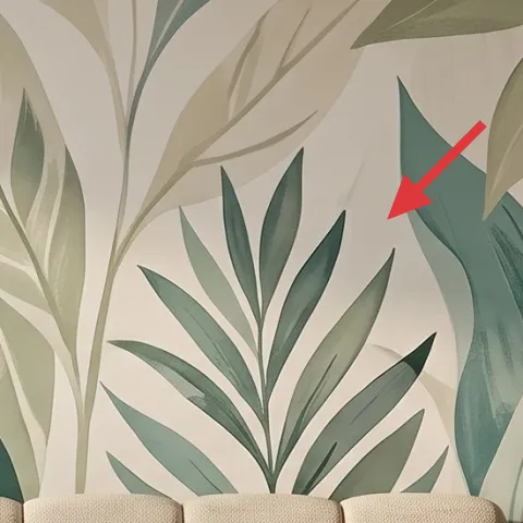 leaf-pattern wallpaper mural