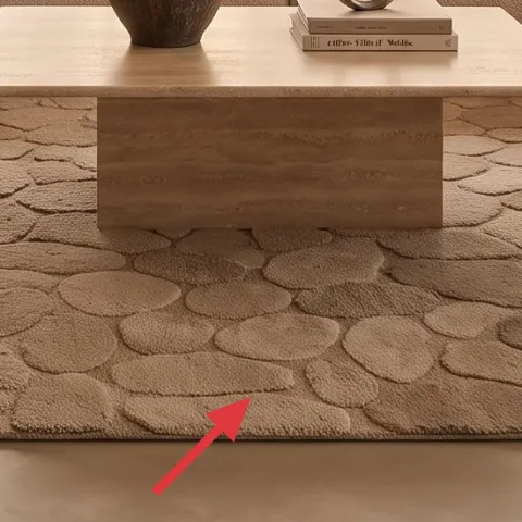 Large pebble-pattern area rug