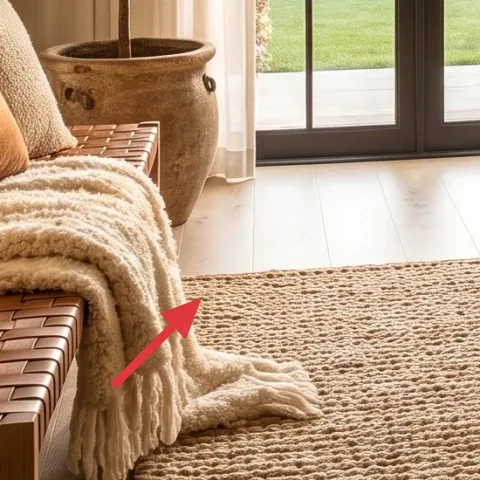 Cream throw blanket