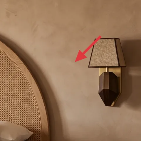 plug-in table lamp with hexagonal base