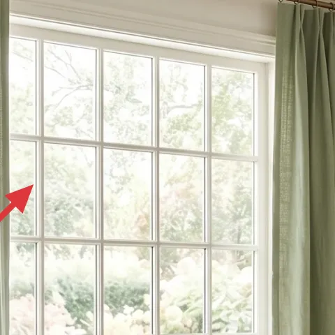 green curtain pair (floor-length)
