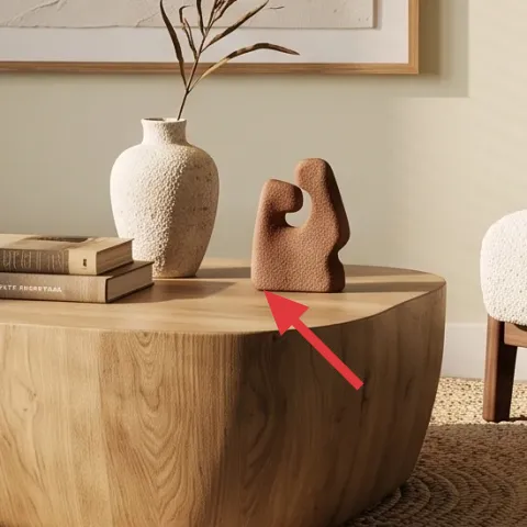 round light-wood coffee table