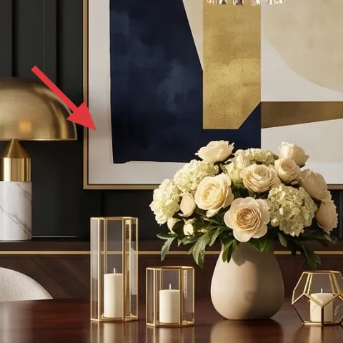 brass table lamp with white shade