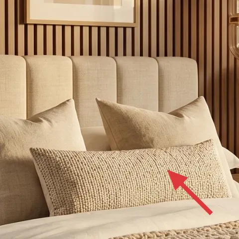 fabric pillow cover (neutral woven texture)