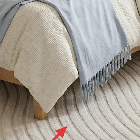 area rug with subtle stripe pattern