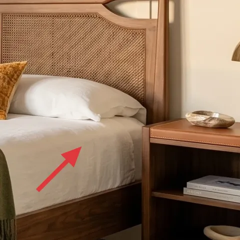 orange throw pillow on bed