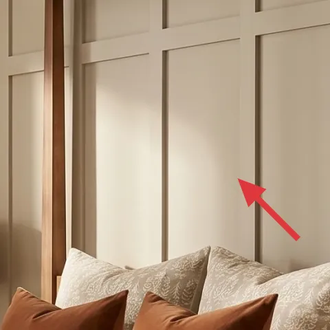 peel-and-stick wallpaper for the paneled accent wall