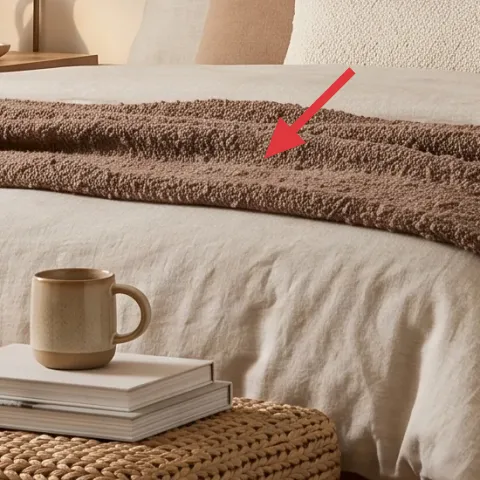 brown knit throw blanket