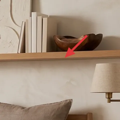 floating wood shelf