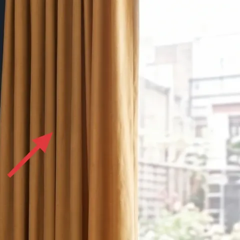 Curtain panel pair in warm gold
